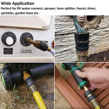 STYDDI Garden Hose Quick Connect Fittings Coupler, Metal Hose Fitting Quick Connector 3/4 Inch GHT Male and Female - No Leaks Water Hoses Quick Disonnect Adapter, 4 Set