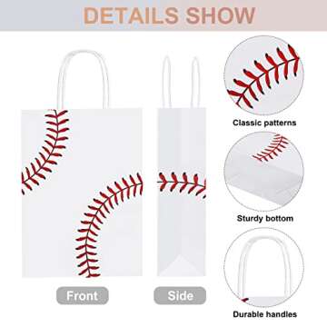 Durony Baseball Party Favor Bags - Fun Treat Bags Pack