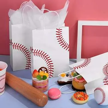 Durony Baseball Party Favor Bags - Fun Treat Bags Pack