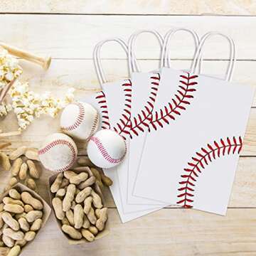 Durony Baseball Party Favor Bags - Fun Treat Bags Pack
