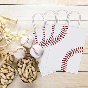 Durony Baseball Party Favor Bags - Fun Treat Bags Pack