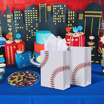 Durony Baseball Party Favor Bags - Fun Treat Bags Pack