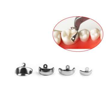 Dental Sectional Matrix System Set, Dental Sectional Contoured Matrices Clip Ring Matrix Bands Wedge Knife Dental Wedges Plastic Kit Dentist Tools (50Pcs 6.5mm M4)