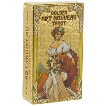 Golden Art Nouveau Tarot Deck - A Majestic Tarot Experience