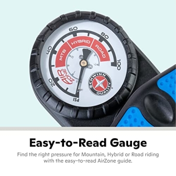 Schwinn Air Center Max Floor Bike Pump with Gauge