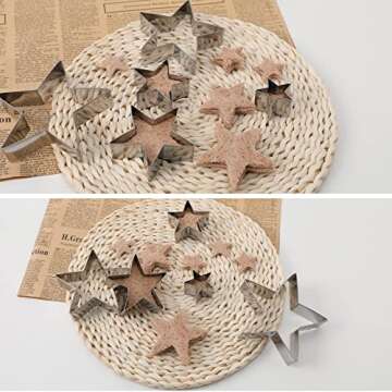 Kyerbaino Star Cookie Cutter Set - 5Pcs Baking Molds