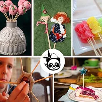 DaTpuik 1/4 x 12 Inch 100 PCS Bamboo Dowel Rods