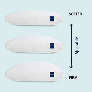 ACCURATEX Pillows King Size Set of 2, Hybrid Shredded Memory Foam Pillow[Adjustable Loft], Fluffy Down Alternative Fill Removable Cotton Cover, Firm Supportive Pillow for Side Back Sleepers