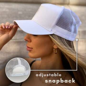Trendy Truckers: 2 Pack Adjustable Cotton Hats