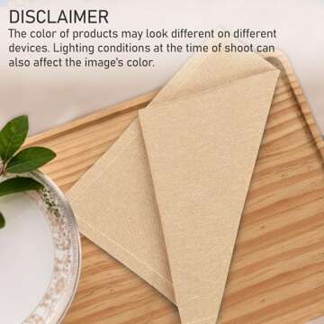 Luxurious Ruvanti Cloth Napkins Set of 12, 18x18 Reusable