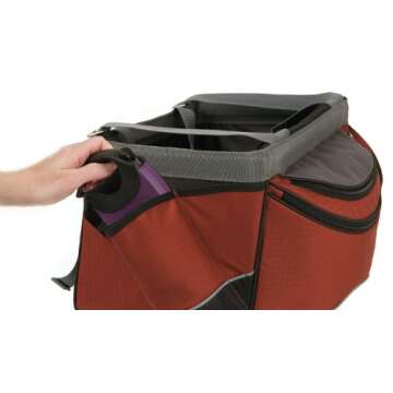 Snoozer Sporty Bike Basket, Red/Grey/Black