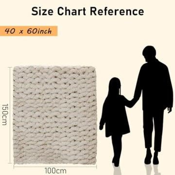 Handmade Comtest Chunky Knit Blanket - Soft & Cozy Throw