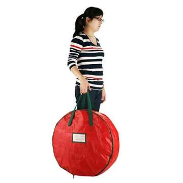 Durable 24-Inch Wreath Storage Bag for Artificial Garland