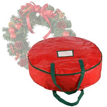 Durable 24-Inch Wreath Storage Bag for Artificial Garland