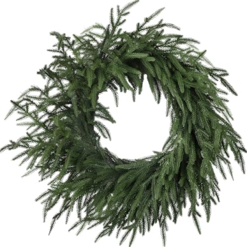 Artgar 24 Inch Christmas Wreath - Real Touch Holiday Decor
