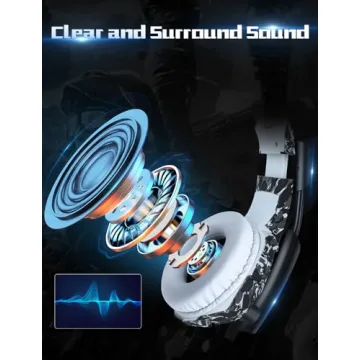 FEIYING 7.1 Surround Sound Gaming Headset Noise-Cancelling Mic