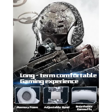 FEIYING 7.1 Surround Sound Gaming Headset Noise-Cancelling Mic