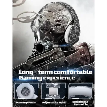 FEIYING 7.1 Surround Sound Gaming Headset Noise-Cancelling Mic