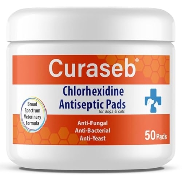 Curaseb Medicated Topical Wipes for Dogs & Cats - Relieve Skin Issues, Hot Spots & Acne - 50 Wipes