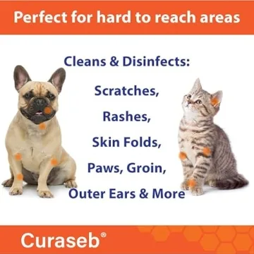 Curaseb Wipes for Pet Skin Relief and Care