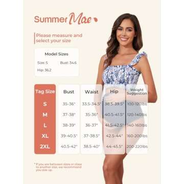 Summer Mae Maternity High Waist Bikini Swimsuit Two Piece Ruffled Hem Cute Bathing Suit Floral Pregnancy Swimwear Blue Floral Small