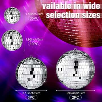 Buy Sumind 50 Pcs Reflective Disco Balls for Parties