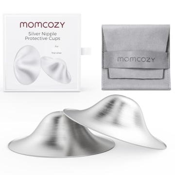 Momcozy 999 Silver Nursing Cups - Hole-Free Design for Breastfeeding Essentials
