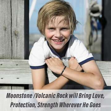 Quietsun Gifts Kids Grandson Gifts from Grandma Grandson Birthday Gifts Mens Bracelet Teen Boys Gift Ideas Teenage Boys Stocking Stuffers for Teens Him Christmas Valentines Confirmation Easter Day