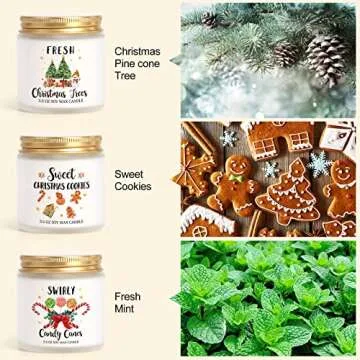 Enchanting Christmas Scented Candles Gift Set for Women