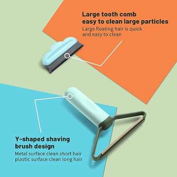 SDDFFS Pet Hair Remover Set - Three Different Sizes Pet Hair Removal Tool-Carpet Rake for Pet Hair R...