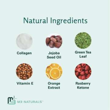 Stretch Mark Cream Infused with Collagen & Stem Cell Maternity Skincare Oil Removes Stretch Mark Prevention & Scar Remover Lotion Green Tea Extract & Raspberry Ketones by M3 Naturals