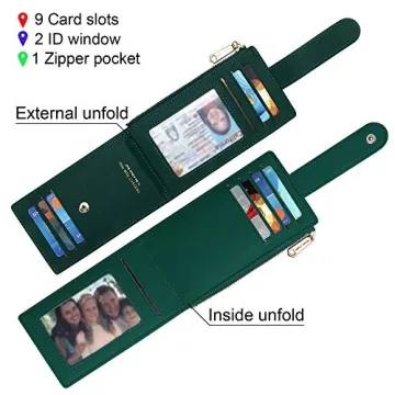 Badiya RFID Card Holder Wallet Slim Secure Stylish