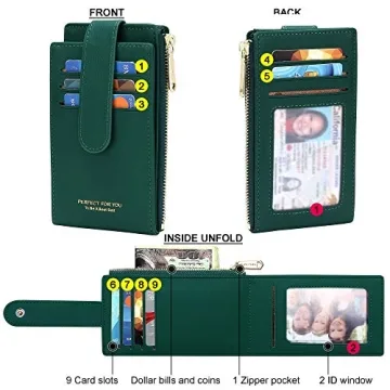 Badiya RFID Card Holder Wallet Slim Secure Stylish