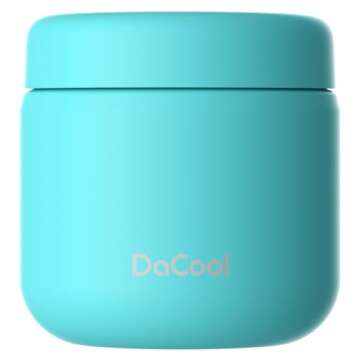 DaCool Kids Food Jar 13.5 OZ Vacuum Stainless Steel Insulated Food Jar Kids Lunch Food Insulated Lun...