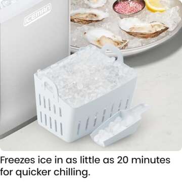 Iceman Pebble Ice Machine for Quick Nugget Ice Production