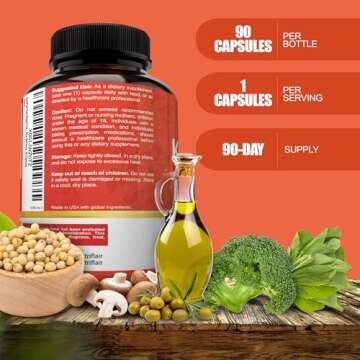 NutriFlair Vitamins D3 (5000iu/125mcg) + K2 (as Mk7) - Made with Plant-Based Ingredients Plus BioPer...