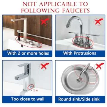 Meiliweser Silicone Faucet Splash Guard, 18” x 5.9”, Faucet Water Catcher Mat, Longer Silicone Sink Mat for Kitchen, Bathroom, Laundry Room, Farmhouse, Bar & RV (Black)