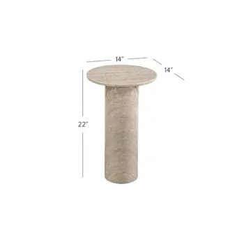Buy Claude Gray Marble Accent Table by Bassett Mirror