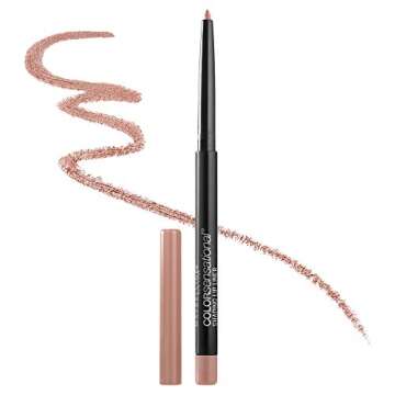 Maybelline Color Sensational Shaping Lip Liner with Self-Sharpening Tip, Nude Whisper, Nude, 1 Count