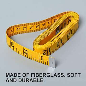 SumVibe Soft Tape Measure 120 Inch Flexible 2-Pack