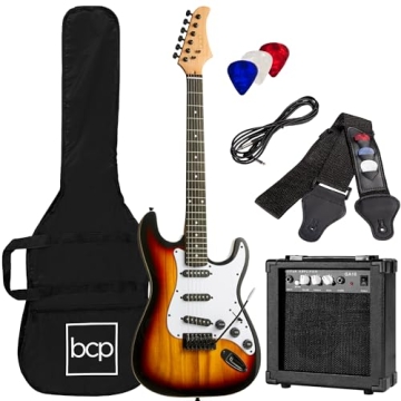 Best Choice Products 39" Full Size Beginner Electric Guitar Starter Kit - Sunburst