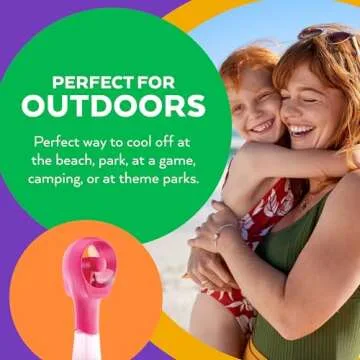 O2COOL Elite Handheld Water Misting Fan - Raspberry