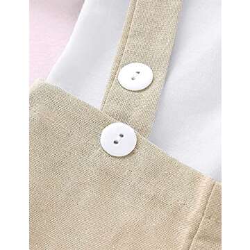 bilison Baby Boy Clothes Gentleman Bowtie Romper and Overalls Suspenders Pants Wedding Tuxedo Outfits(beige,0-6m)
