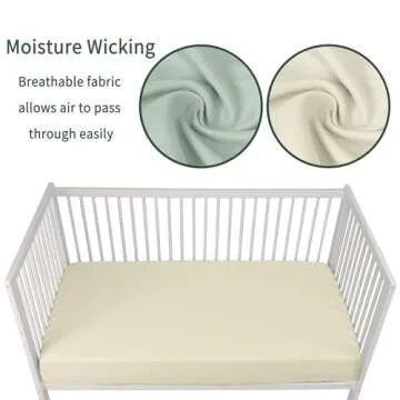 GUNTAIL Baby Crib Sheets Soft Microfiber Baby Sheet 2-Pack
