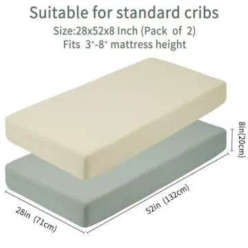 GUNTAIL Baby Crib Sheets Soft Microfiber Baby Sheet 2-Pack