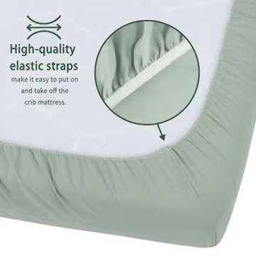GUNTAIL Baby Crib Sheets Soft Microfiber Baby Sheet 2-Pack