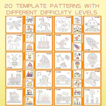 GLEEHAPY Learning Resources Educational STEM Toy,Mosaic Magnetic Puzzle,300 Foam Building Blocks with 20 Patterns,Math Counting Activities, Montessori Sensory Art Kit Gift for Boy Girl Kids 4 5 6 7+