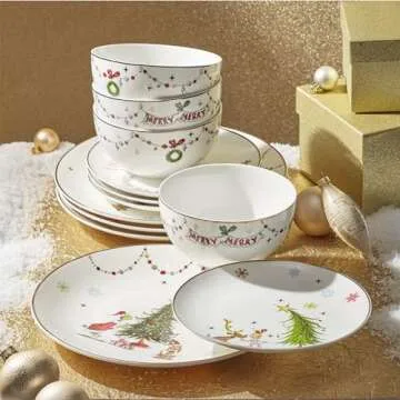 Lenox Merry Grinchmas 12-Piece Dinnerware Set for Christmas