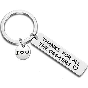 Jude Jewelers Stainless Steel Inspirational Mantra Keychain Pendant Gift for Couples