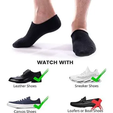 IDEGG No Show Socks Men Athletic Low Cut Short Non Slip Grip